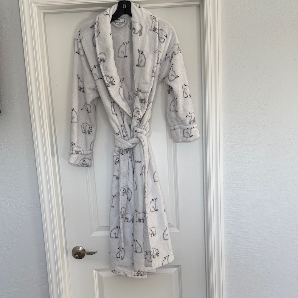 Sonoma White Animal Print Women's Robe